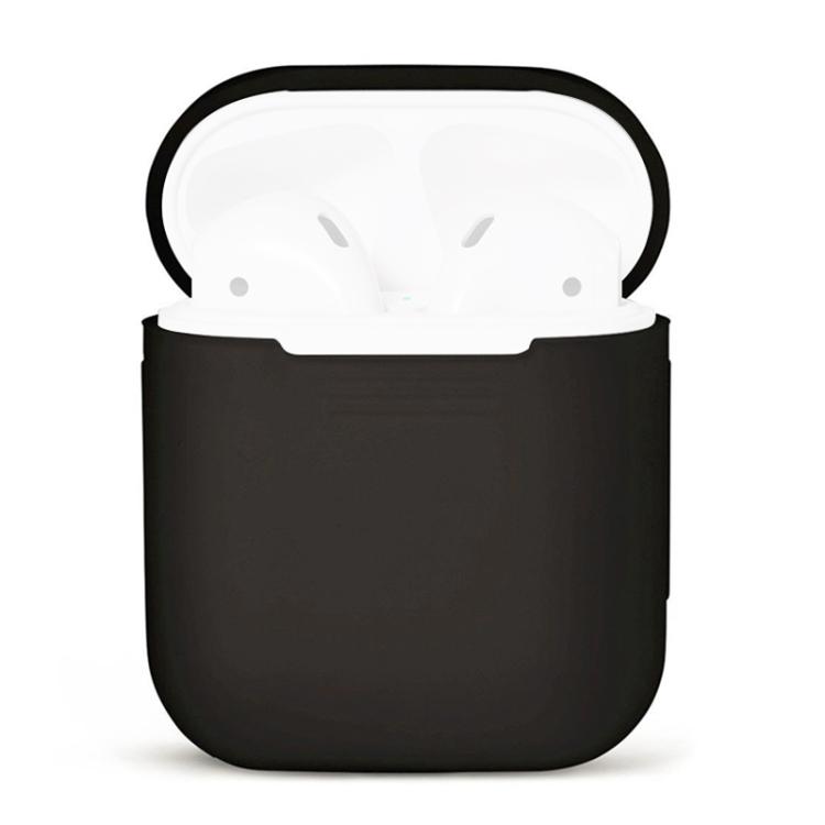Portable Wireless Bluetooth Earphone Silicone Protective Box Anti-lost Dropproof Storage Bag for Apple AirPods 1/2(Earphone is not Included)(Black) - Image 4