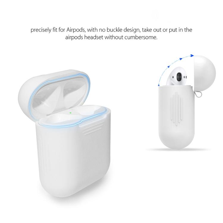 Portable Wireless Bluetooth Earphone Silicone Protective Box Anti-lost Dropproof Storage Bag for Apple AirPods 1/2(Earphone is not Included)(Black) - Image 5