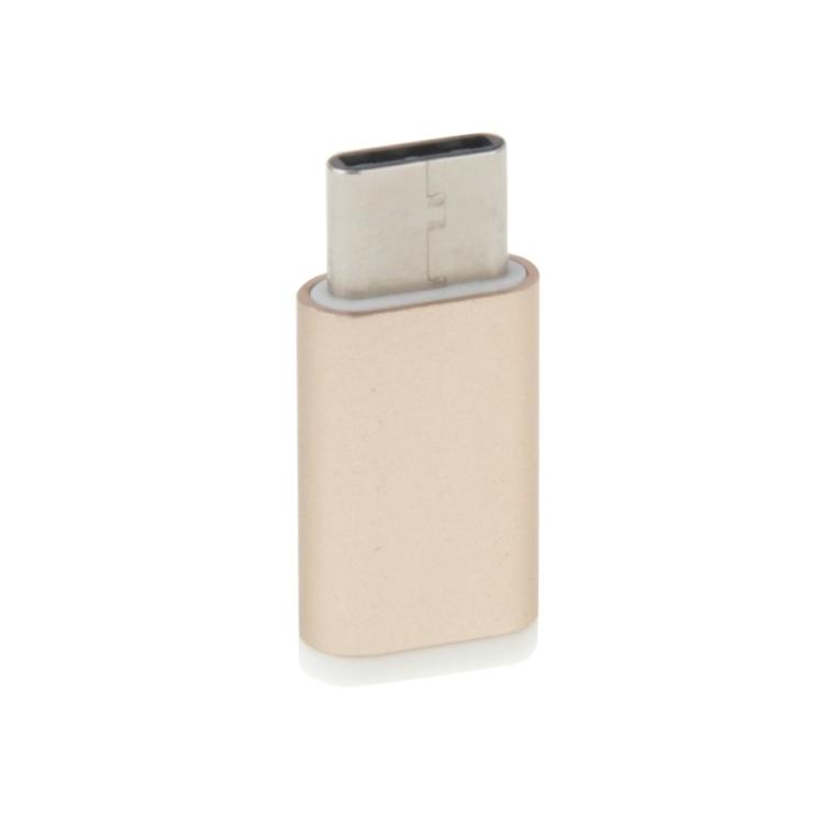 Aluminum USB-C / Type-C 3.1 Male to Micro USB Female Converter Adapter, For Galaxy S8 & S8 + / LG G6 / Huawei P10 & P10 Plus / Xiaomi Mi 6 & Max 2 and other Smartphones(Gold) - Image 3
