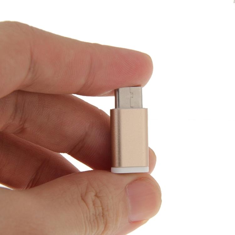 Aluminum USB-C / Type-C 3.1 Male to Micro USB Female Converter Adapter, For Galaxy S8 & S8 + / LG G6 / Huawei P10 & P10 Plus / Xiaomi Mi 6 & Max 2 and other Smartphones(Gold) - Image 4