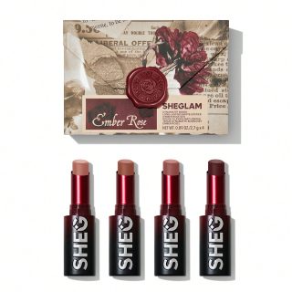 SHEGLAM Ember Rose Dynamatte Boom Matte Lipstick Set  4-Piece - 2.7 gm